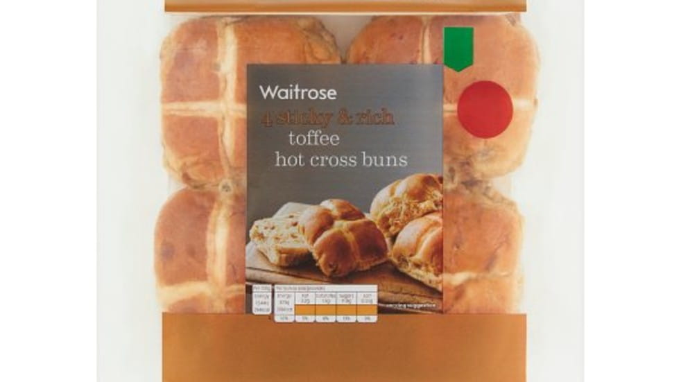 Waitrose toffee hot cross buns